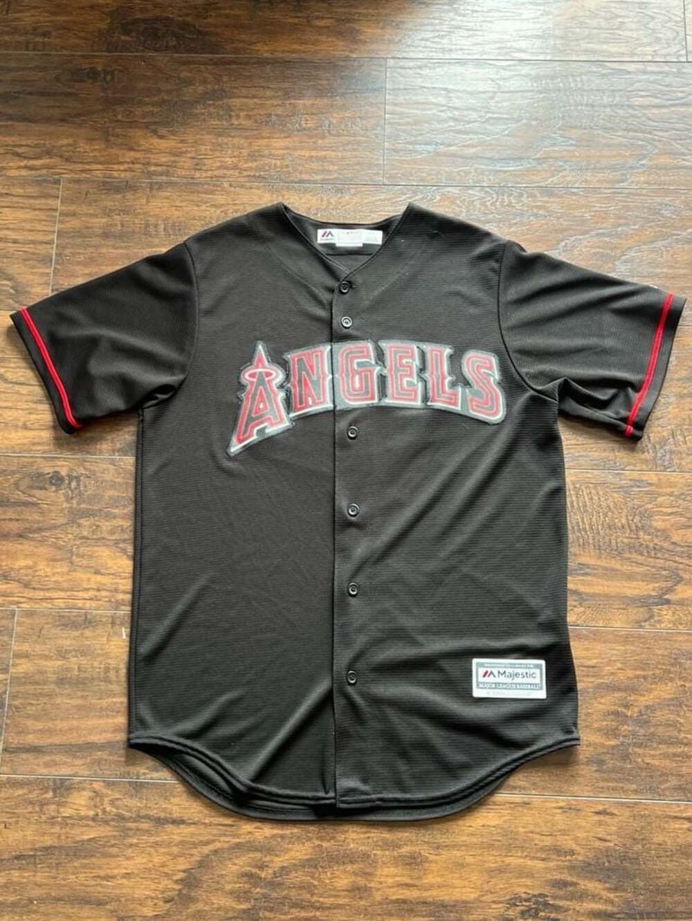 Majestic Anaheim  Angels MLB Black Fashion Jersey